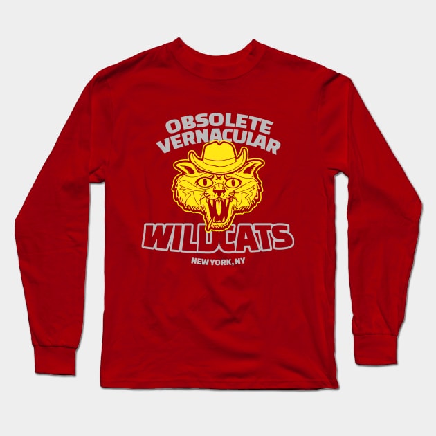 Obsolete Vernacular Wildcats Long Sleeve T-Shirt by tabners